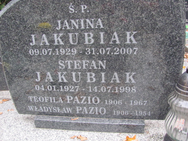 Stefan Jakubiak 1927 Rawa Mazowiecka - Grobonet - Wyszukiwarka osób pochowanych