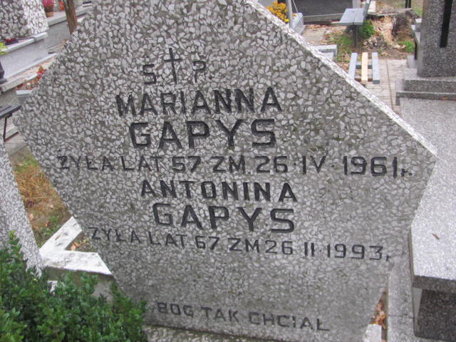 Marianna Gapys 1894 Rawa Mazowiecka - Grobonet - Wyszukiwarka osób pochowanych