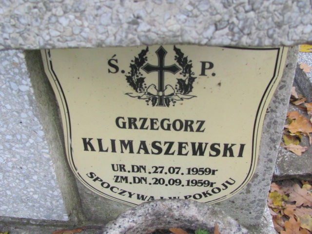 Grzegorz Klimaszewski 1959 Rawa Mazowiecka - Grobonet - Wyszukiwarka osób pochowanych