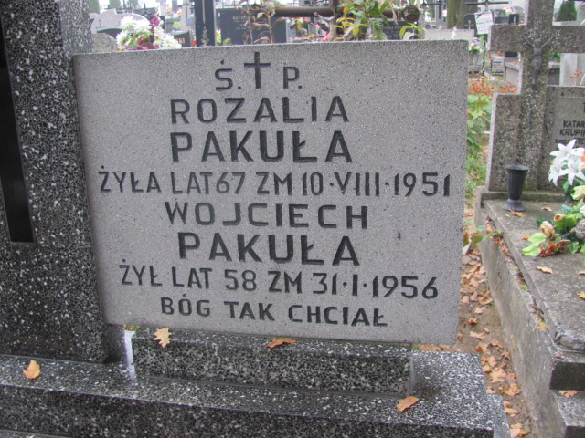 Wojciech Pakuła 1898 Rawa Mazowiecka - Grobonet - Wyszukiwarka osób pochowanych