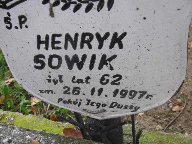 Henryk Stanisław Sowik 1935 Rawa Mazowiecka - Grobonet - Wyszukiwarka osób pochowanych