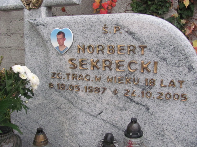 Norbert Sekrecki 1987 Rawa Mazowiecka - Grobonet - Wyszukiwarka osób pochowanych