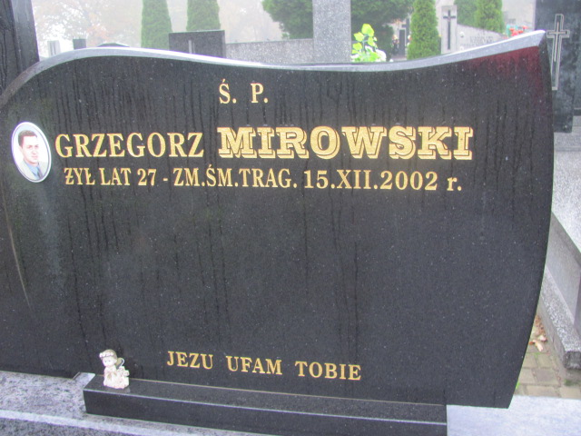 Grzegorz Mirowski 1975 Rawa Mazowiecka - Grobonet - Wyszukiwarka osób pochowanych