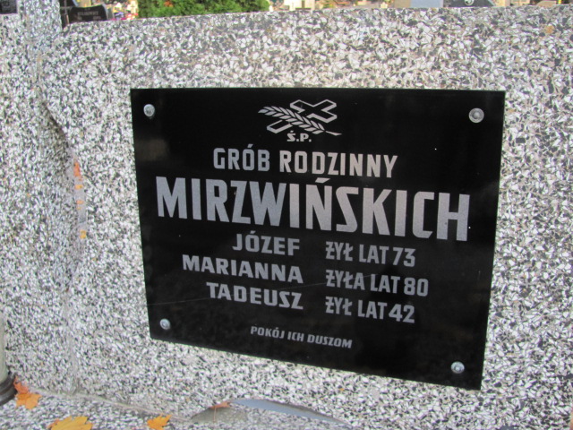 Marianna Mirzwiński 1898 Rawa Mazowiecka - Grobonet - Wyszukiwarka osób pochowanych