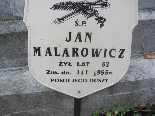 Jan Malarowicz 1903 Rawa Mazowiecka - Grobonet - Wyszukiwarka osób pochowanych