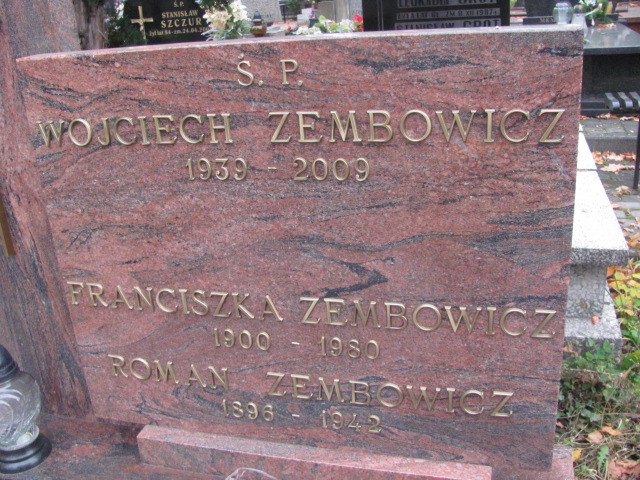 Roman Zembowicz 1895 Rawa Mazowiecka - Grobonet - Wyszukiwarka osób pochowanych