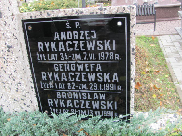 Bronisław Rykaczewski 1910 Rawa Mazowiecka - Grobonet - Wyszukiwarka osób pochowanych